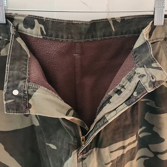 Wrangler Camo fleece lined cargo pants Mens 36 x 30 - Picture 6 of 10